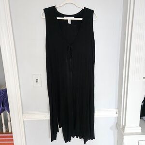 Curio New York Black Sleeveless Duster | L
